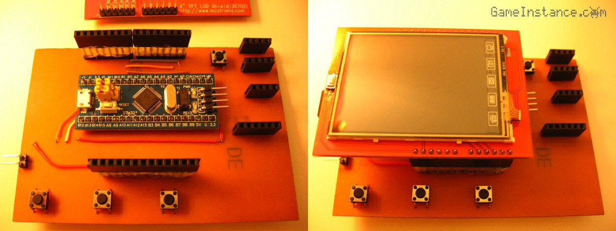 STM32 Oscilloscope - Observe the multi-purpose extension headers on the right-side of the board. 